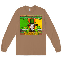 Toasted Coconut saint patricks cow and hat with sunflower and shamrock Long Sleeve Tee - Artiststas