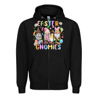 Black easter  with my gnomies Zipper Hoodie - MaliasSmallBusiness