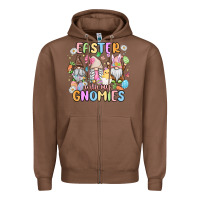 Chestnut easter  with my gnomies Zipper Hoodie - MaliasSmallBusiness