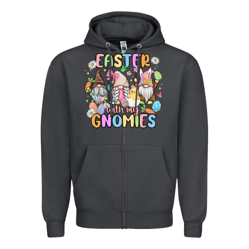 Easter  With My Gnomies Zipper Hoodie by MaliasSmallBusiness | Teevron
