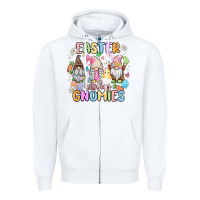 White easter  with my gnomies Zipper Hoodie - MaliasSmallBusiness