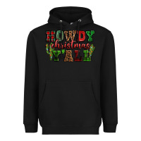 Black Howdy Christmas y'all Heavyweight Hoodie - NancyCooperArtShop