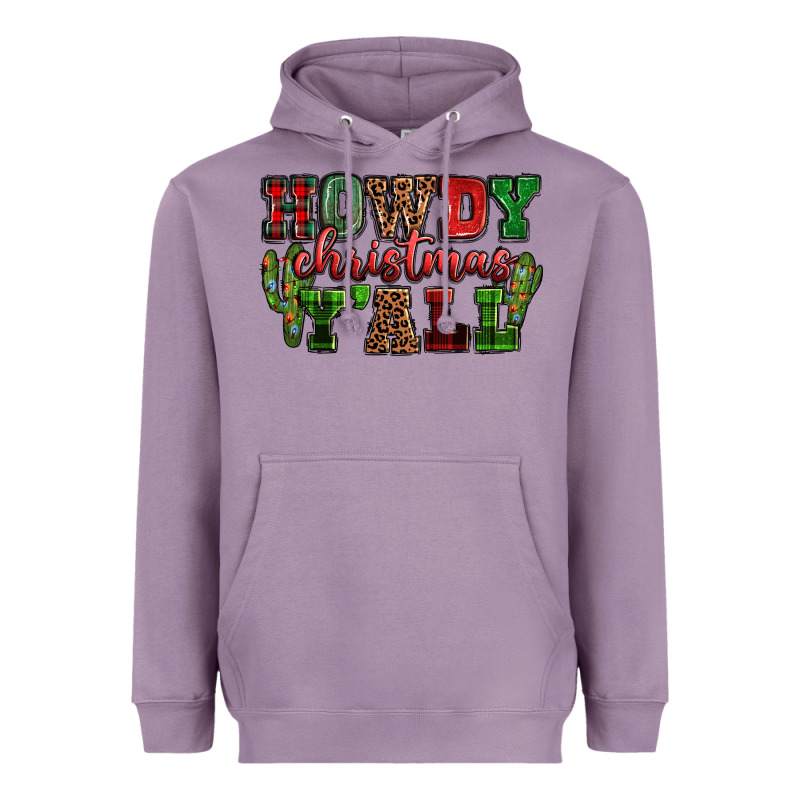 Howdy Christmas Y'all Heavyweight Hoodie by NancyCooperArtShop | Teevron