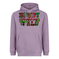 Lavender Howdy Christmas y'all Heavyweight Hoodie - NancyCooperArtShop