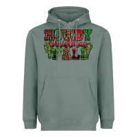 Sage Howdy Christmas y'all Heavyweight Hoodie - NancyCooperArtShop