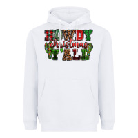 White Howdy Christmas y'all Heavyweight Hoodie - NancyCooperArtShop
