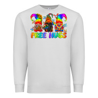 Dove Grey LGBTQ Free Hugs Gnomes Premium Sweatshirt - BundleAndBundleShop
