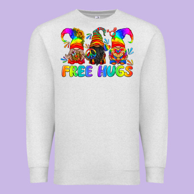 Lgbtq Free Hugs Gnomes Premium Sweatshirt Designed By Bundleandbundleshop
