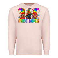 Pale Pink LGBTQ Free Hugs Gnomes Premium Sweatshirt - BundleAndBundleShop