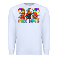 White LGBTQ Free Hugs Gnomes Premium Sweatshirt - BundleAndBundleShop
