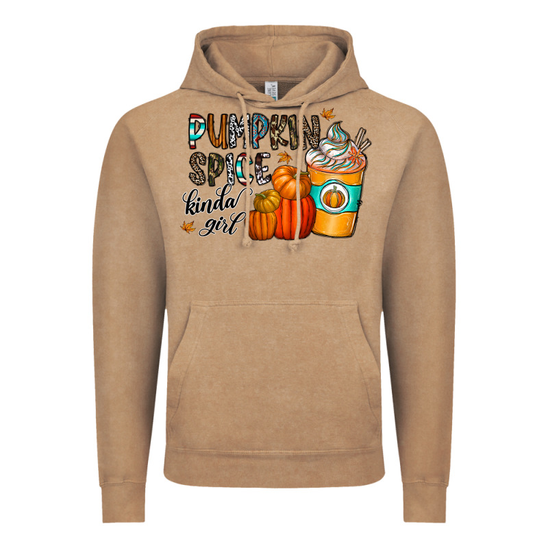 Pumpkin Spice Kinda Girl Vintage Hoodie by CowhideDigitalArt | Teevron