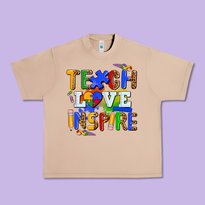 Teach Love Inspire Urban Heavy Tee Designed By Adodesignshop