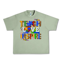 Oil Green teach love inspire Urban Heavy Tee - AdoDesignShop