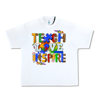 White teach love inspire Urban Heavy Tee - AdoDesignShop