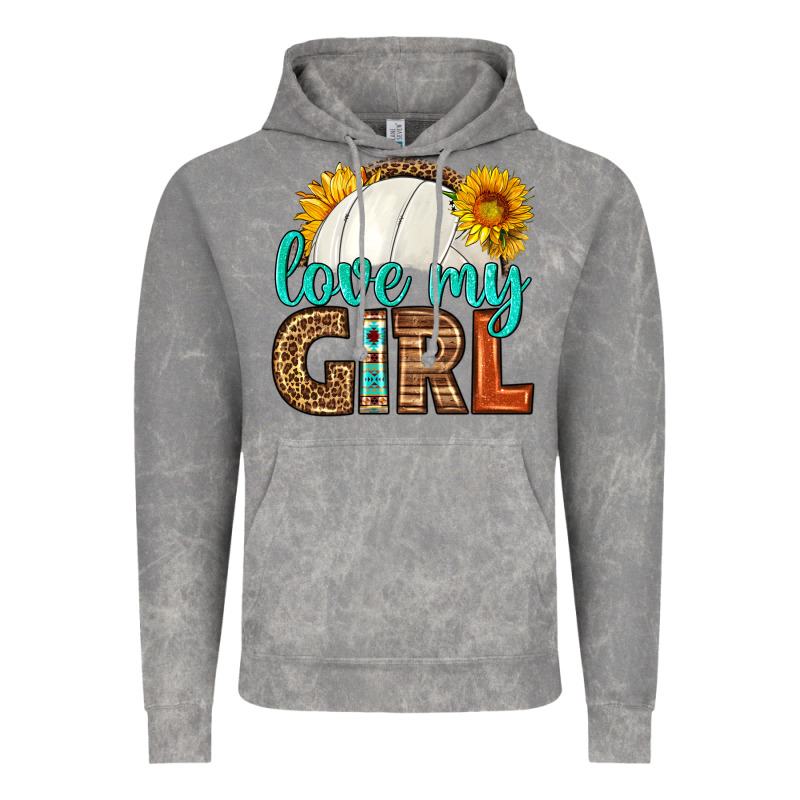 Love My Girl Volleyball Vintage Hoodie by HRA Design Shop | Teevron