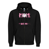 Black volleyball mom Zipper Hoodie - MaliasSmallBusiness