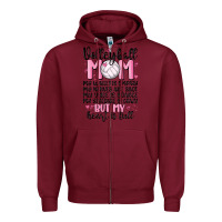 Burgundy volleyball mom Zipper Hoodie - MaliasSmallBusiness