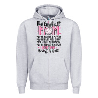 Heather Grey volleyball mom Zipper Hoodie - MaliasSmallBusiness