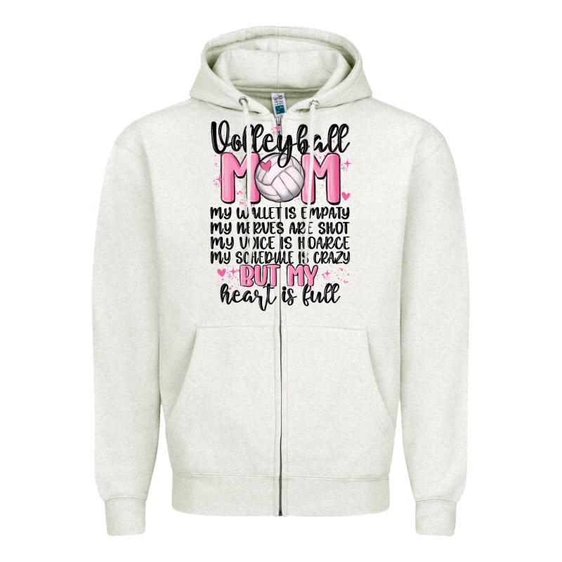 Volleyball Mom Zipper Hoodie by MaliasSmallBusiness | Teevron