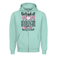 Seafoam volleyball mom Zipper Hoodie - MaliasSmallBusiness