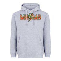 Heather Grey Mama Christmas lightning bolt Heavyweight Hoodie - NancyCooperArtShop