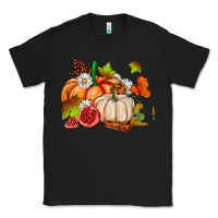 Black pumpkins daisies and fall leaf's ado Classic Tee - AdoDesignShop