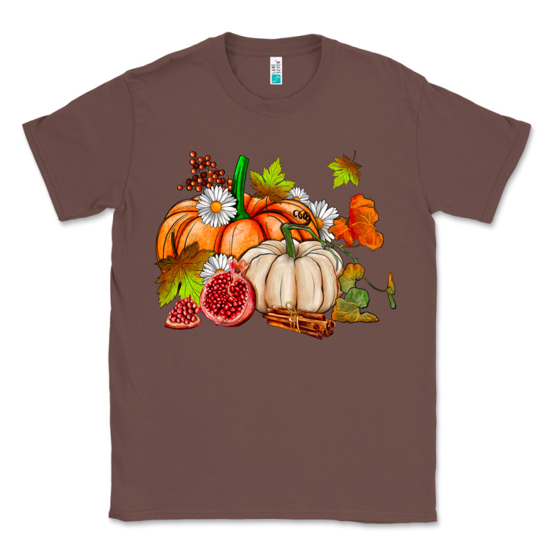 Pumpkins Daisies And Fall Leaf's Ado Classic Tee by AdoDesignShop | Teevron