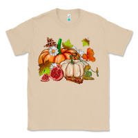 Mushroom pumpkins daisies and fall leaf's ado Classic Tee - AdoDesignShop
