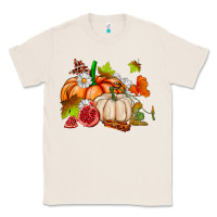 Natural pumpkins daisies and fall leaf's ado Classic Tee - AdoDesignShop