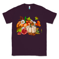 Plum pumpkins daisies and fall leaf's ado Classic Tee - AdoDesignShop