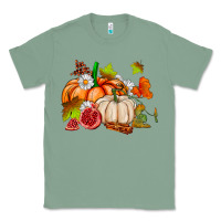 Sage pumpkins daisies and fall leaf's ado Classic Tee - AdoDesignShop