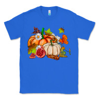 True Royal pumpkins daisies and fall leaf's ado Classic Tee - AdoDesignShop