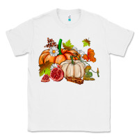 White pumpkins daisies and fall leaf's ado Classic Tee - AdoDesignShop