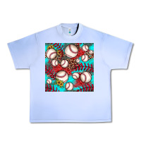 Grape Ice baseball leopard turquoise sunflower seamless pattern Urban Heavy Tee - JahusDesignShop