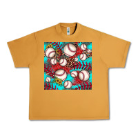 Peanut Butter baseball leopard turquoise sunflower seamless pattern Urban Heavy Tee - JahusDesignShop