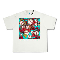 Pistachio baseball leopard turquoise sunflower seamless pattern Urban Heavy Tee - JahusDesignShop