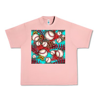Salmon baseball leopard turquoise sunflower seamless pattern Urban Heavy Tee - JahusDesignShop