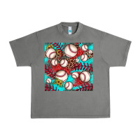 Tornado baseball leopard turquoise sunflower seamless pattern Urban Heavy Tee - JahusDesignShop