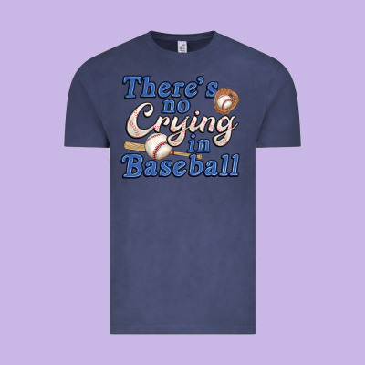 Theres No Crying In Baseball Vintage Tee Designed By Jahusdesignshop