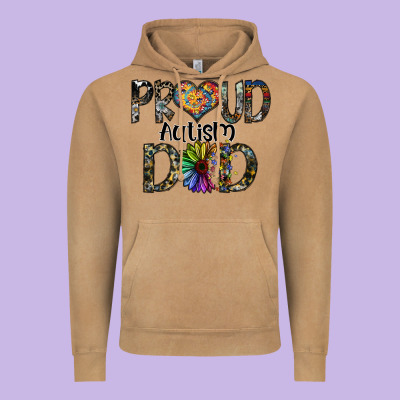 Proud Autism Dad Vintage Hoodie Designed By Sublimationcraftshop