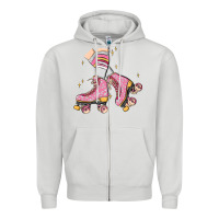 Dove Grey skate Zipper Hoodie - MaliasSmallBusiness