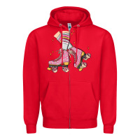 Red skate Zipper Hoodie - MaliasSmallBusiness