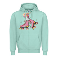 Seafoam skate Zipper Hoodie - MaliasSmallBusiness