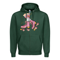Sports Green skate Zipper Hoodie - MaliasSmallBusiness
