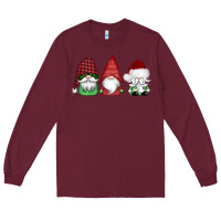 Burgundy christmas gnomes Long Sleeve Tee - AdoDesignShop