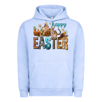 Pigment Grape Ice Happy Easter with Cowboy Easter Day Urban Hoodie - HowdyJamesFarm