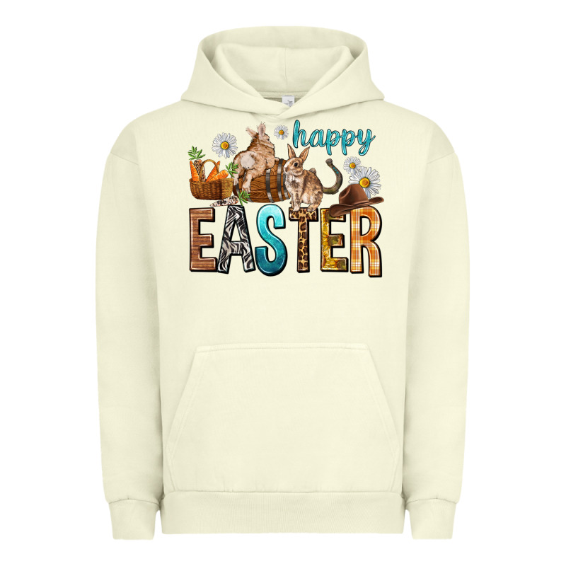 Happy Easter With Cowboy Easter Day Urban Hoodie by HowdyJamesFarm | Teevron