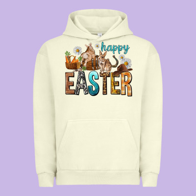Happy Easter With Cowboy Easter Day Urban Hoodie Designed By Howdyjamesfarm