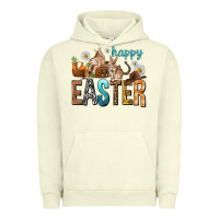 Pigment Pistachio Happy Easter with Cowboy Easter Day Urban Hoodie - HowdyJamesFarm
