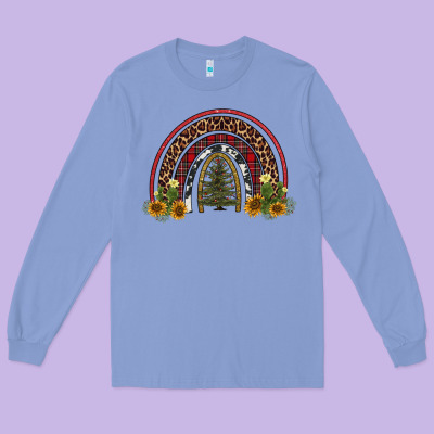 Rainbow Tree Long Sleeve Tee Designed By Adodesignshop
